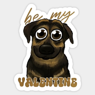 Be my VALENTINE cute dog Sticker